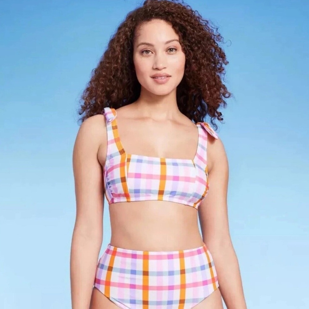 Kona Sol Plaid Bikini Set